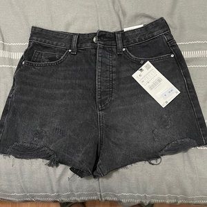 Zara NWT High Rise Denim Shorts